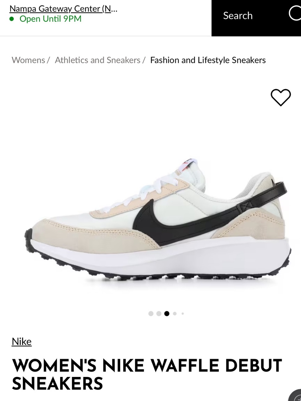 Nike Women's Sneakers in White, Beige & Black - Picture 3 of 11